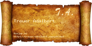 Treuer Adalbert névjegykártya